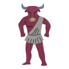 Minotaur icon clipart avatar logtotype isolated vector illustration