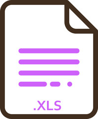 XLS doted and dashed icon inside transparent