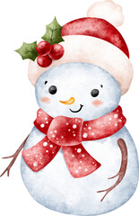 Watercolor Snowman