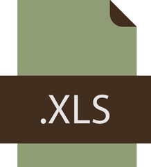 XLS File icon fill crisp corners with doted lines