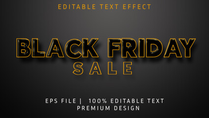 Obraz premium Black Friday super sale social media poster, banner template. 3d text effect black Friday promotion vector editable