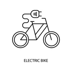 electric bike concept line icon. Simple element illustration. electric bike concept outline symbol design.