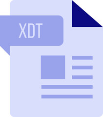 XDT icon inside transparent outline and sharp corners