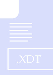 XDT File format icon fill insidse with symbol