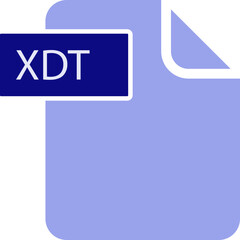 XDT File format icon rounded shapes and spacing