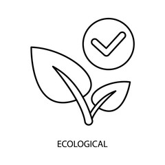 ecological concept line icon. Simple element illustration. ecological concept outline symbol design.