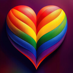 colorful heart shaped heart