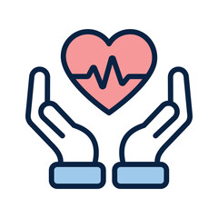 Well designed modern style icon of heart care, ready to use vector