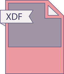 XDF File format icon minimal