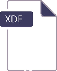 Obraz premium XDF File format minimal icon outline