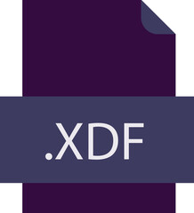 XDF File icon fill crisp corners with doted lines