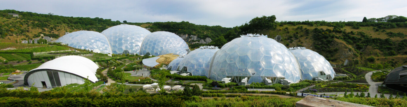 The Eden Project botanical gardens in Cornwall , UK