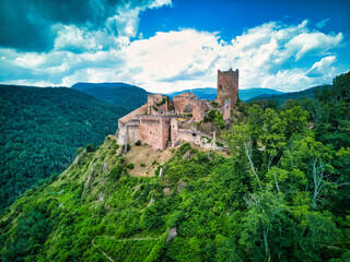 Fototapeta premium Saint-Ulrich Castle in Ribeauville (France)