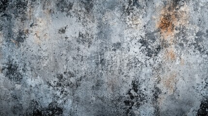 Fototapeta premium A wall with a lot of holes and cracks. The wall is gray and has a rough texture