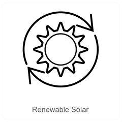 Renewable Solar and environment icon concept