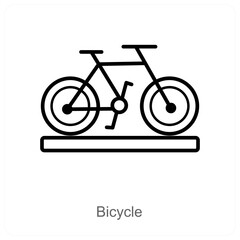 Fototapeta premium Bicycle and cycle icon concept