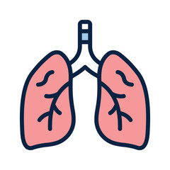 An amazing icon of human lungs, ready to use vector