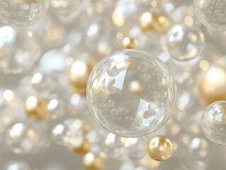 A high quality bubble background with soft pastel and vibrant bubbles, arranged in a delicate and modern pattern