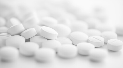 White pills, medicine, pharmaceuticals, pharmacy, hospital, healthcare