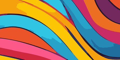 Obraz premium Colorful Cartoon Theme Abstract Background. Vibrant and Playful Colorful Abstract Cartoon-Themed Multi color Background for Creative and Joyful Artistic Expression. Colorful cartoon theme Background
