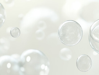 A high quality bubble background with soft pastel and vibrant bubbles, arranged in a delicate and modern pattern