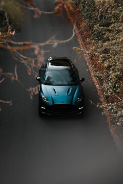 Aston Martin DBX blue SUV luxury car, sports car 