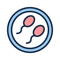 Get this amazing icon of sperms in trendy design style