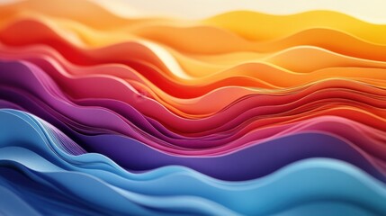 Color Paper Wave Background