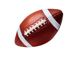 American football cut out transparent isolated on white background PNG