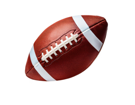 American football cut out transparent isolated on white background PNG