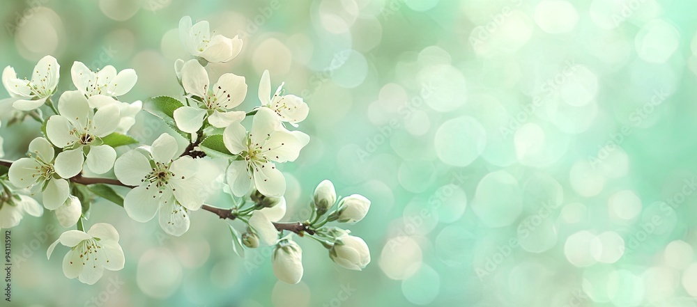 Sticker Blossoming Orchard Banner