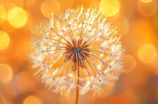 Close-up of an autumn wildflower seed head