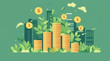 Boosting Business Growth with Tax Incentives - Flat Design Illustration of Economic Development Strategy