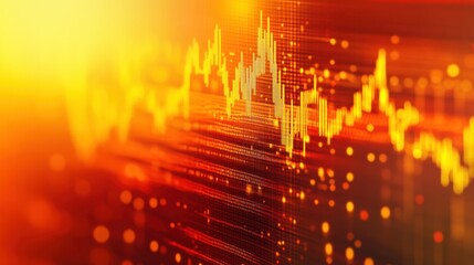 Obraz premium Financial data concept illustration Stock data fluctuations