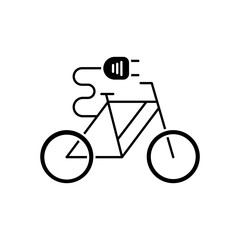 electric bike concept line icon. Simple element illustration. electric bike concept outline symbol design.