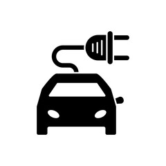 electric car concept line icon. Simple element illustration. electric car bike concept outline symbol design.