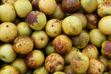 Fresh ripe jujubes fruit background.