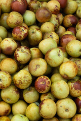 Fresh ripe jujubes fruit background.