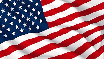 Obraz premium Bold patriotic background featuring the American flag in a waving motion, ideal for banners or advertisements.