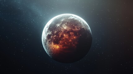 Fototapeta premium Planet shining with holy brilliance