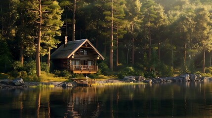 Obraz premium forest house