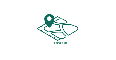 Land Plot Property Development Vector Icon