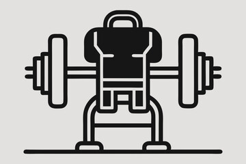 Fototapeta premium Exerciser vector silhouette illustration 