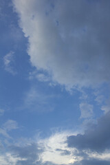 
Blue sky and white clouds.