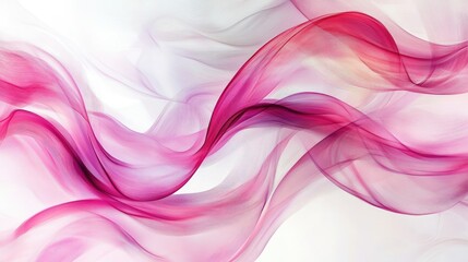 Abstract art with flowing pink ribbons, capturing a sense of movement and elegance in a fluid design.