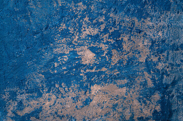 Concrete old blue wall texture. Abstract grunge background. Cement pattern backdrop. Frame design...