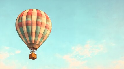 Naklejka premium Hot Air Balloon in the Sky.