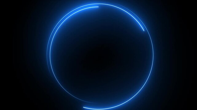 Animated neon rings background