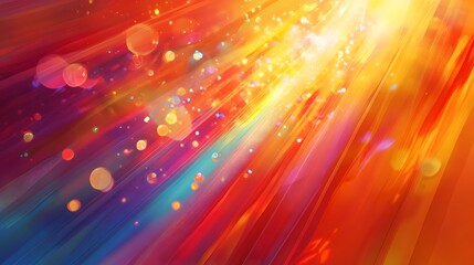 8. **Illustrate a dynamic abstract background for Shree Krishna Janmashtami with energetic, vibrant colors and radiant light bursts. The design should symbolize the exuberance and spiritual essence