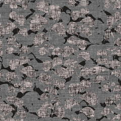 print dyed linen texture background. Seamless woven repeat batik pattern swatch. Floral organic distressed block print all over